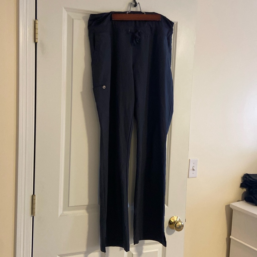 Great used condition barco one size medium steel scrub pants- faded logo inside